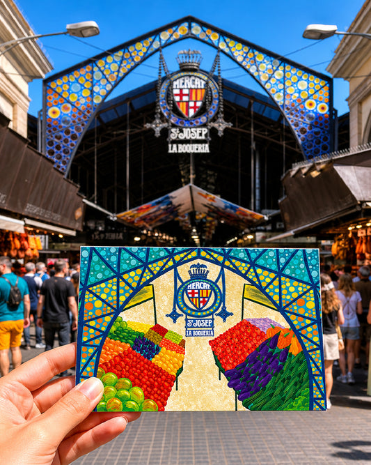 Postal de Barcelona | Mercat de la Boqueria