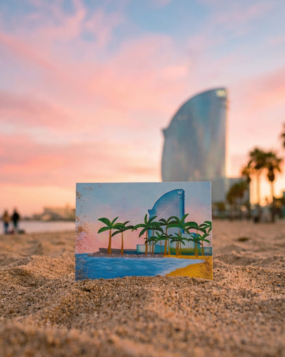 Postal de Barcelona | Playa de la Barceloneta
