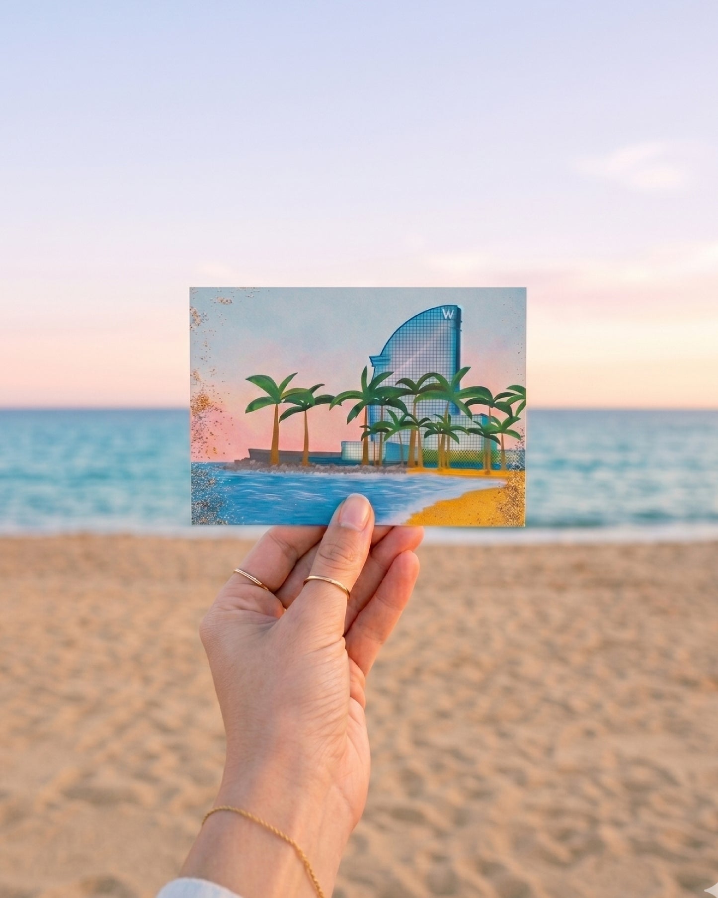 Postal de Barcelona | Playa de la Barceloneta
