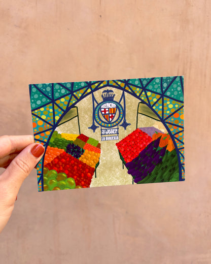 Postal de Barcelona | Mercat de la Boqueria