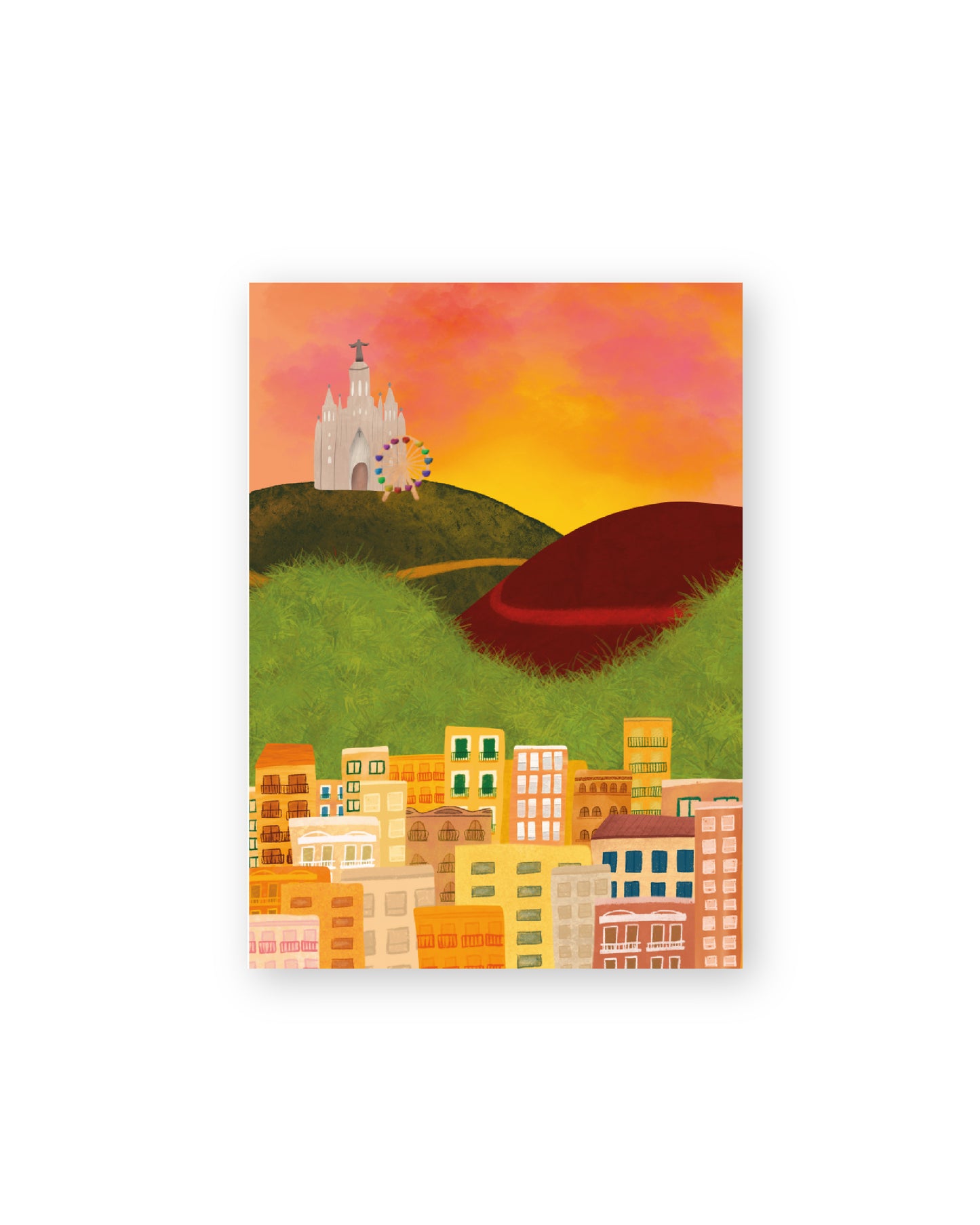 Postal de Barcelona | Collserola con Tibidabo