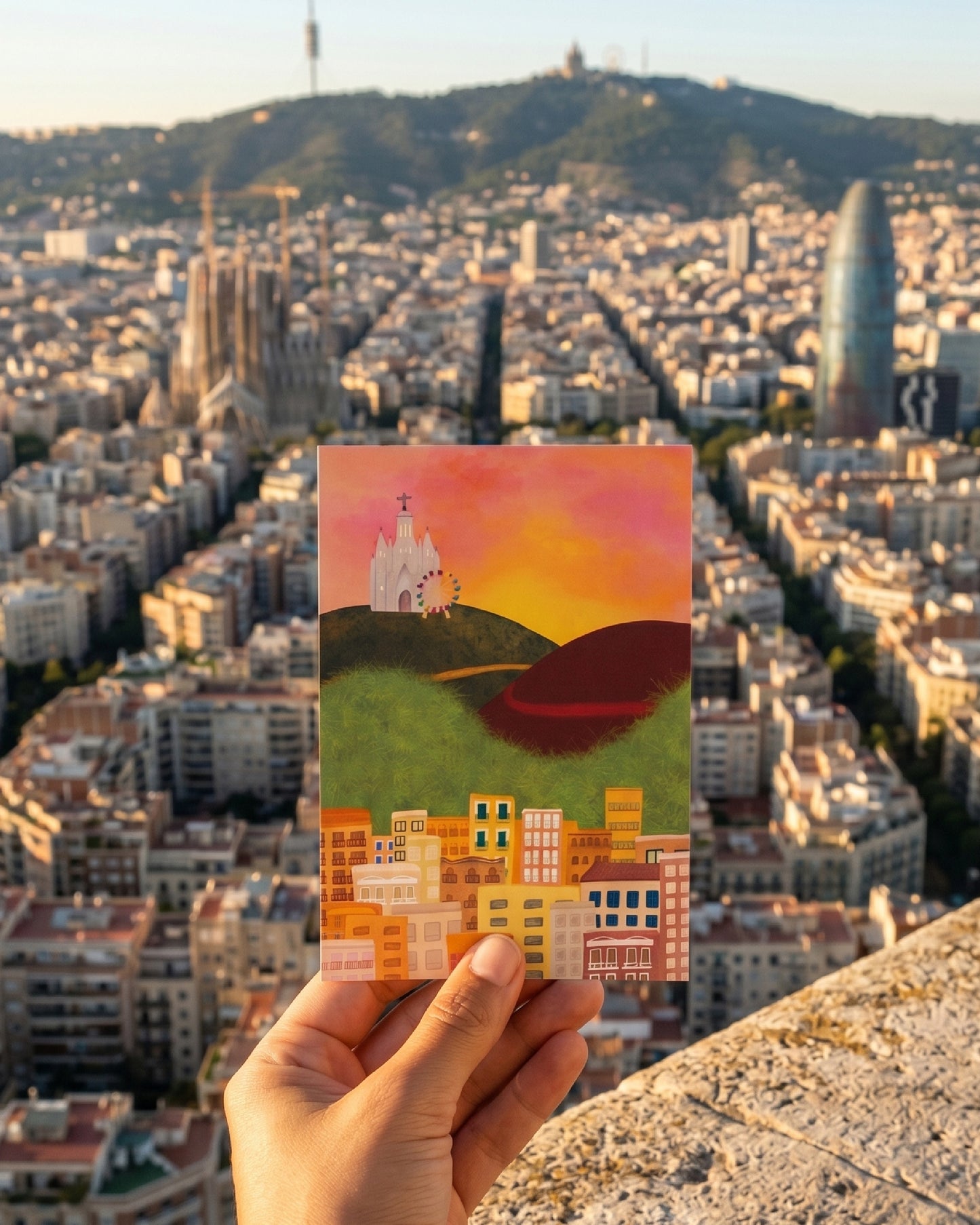 Postal de Barcelona | Collserola con Tibidabo