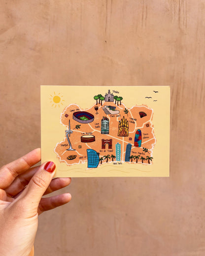 Barcelona Postcard | Mapa de Barcelona