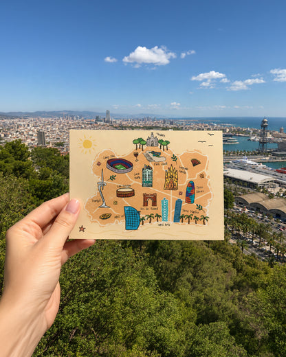 Barcelona Postcard | Mapa de Barcelona
