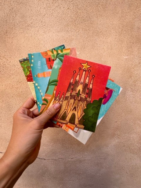 Set of 10 Barcelona postcards - Pick your favorites!