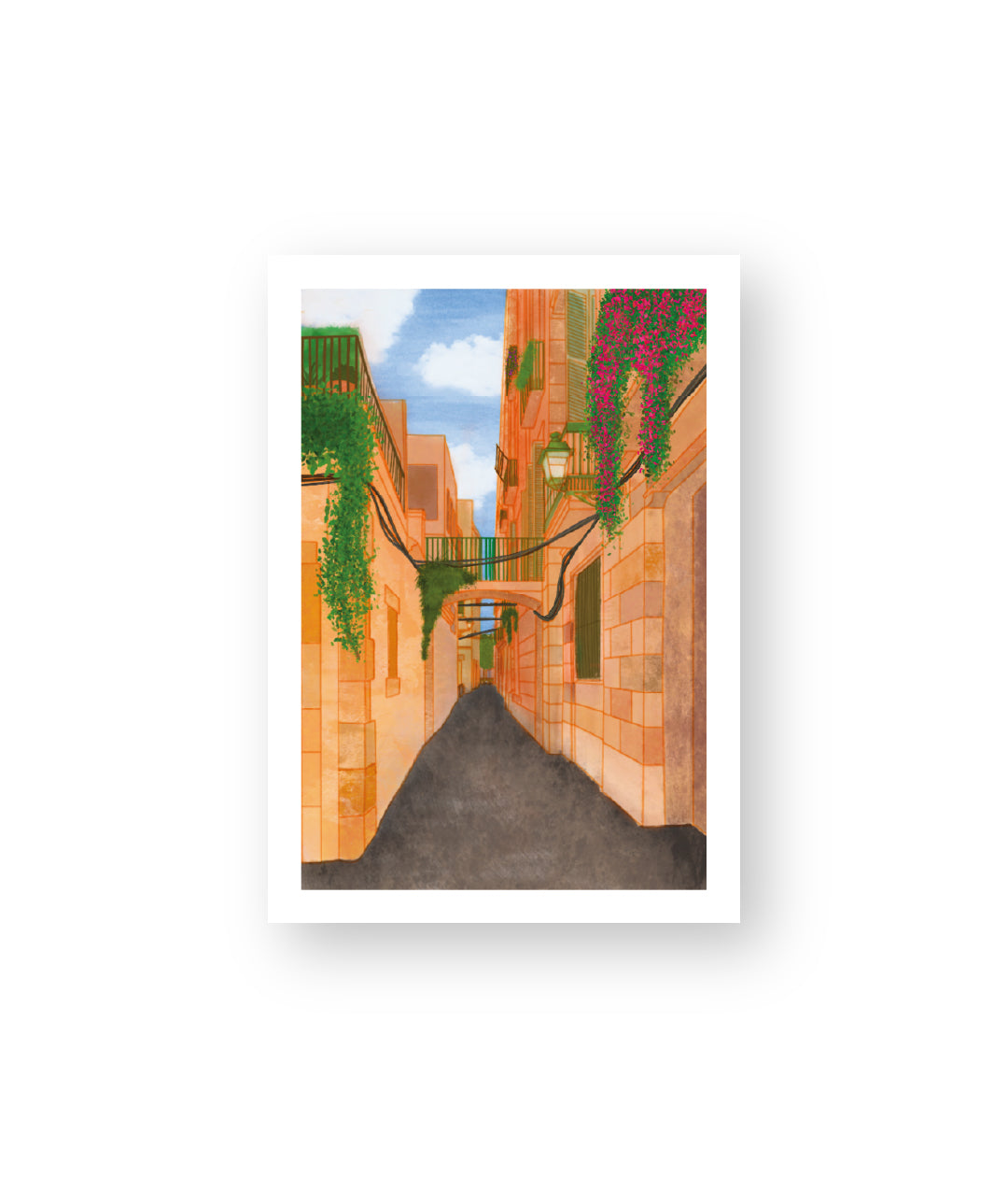 Arco de Triunfo - Barcelona - Colección de ilustraciones de arte Impresión Papel Postal A6 Póster A4 España Arco Monumental Paseo de Lluís Companys