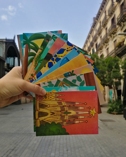 Set of 10 Barcelona postcards - Pick your favorites!
