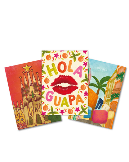 Set of 3 Barcelona postcards - Pick your favorites!