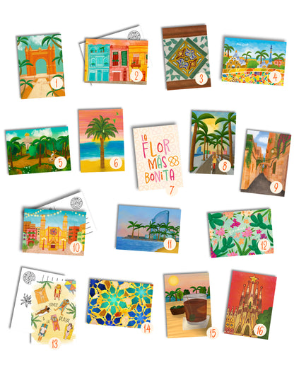 Set of 10 Barcelona postcards - Pick your favorites!