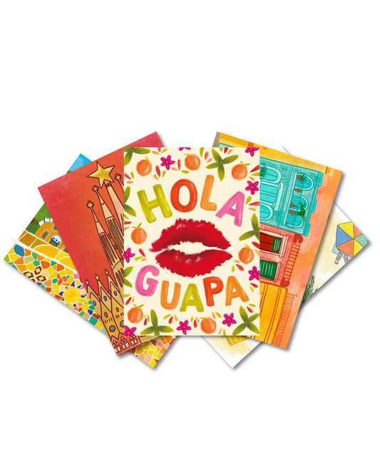 Set of 5 Barcelona postcards - Pick your favorites!